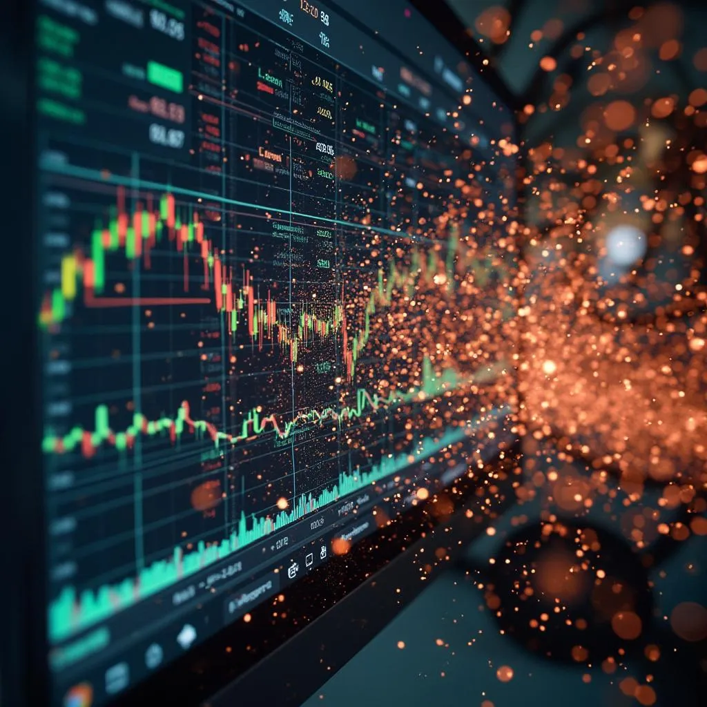 Análisis de mercado en pantalla