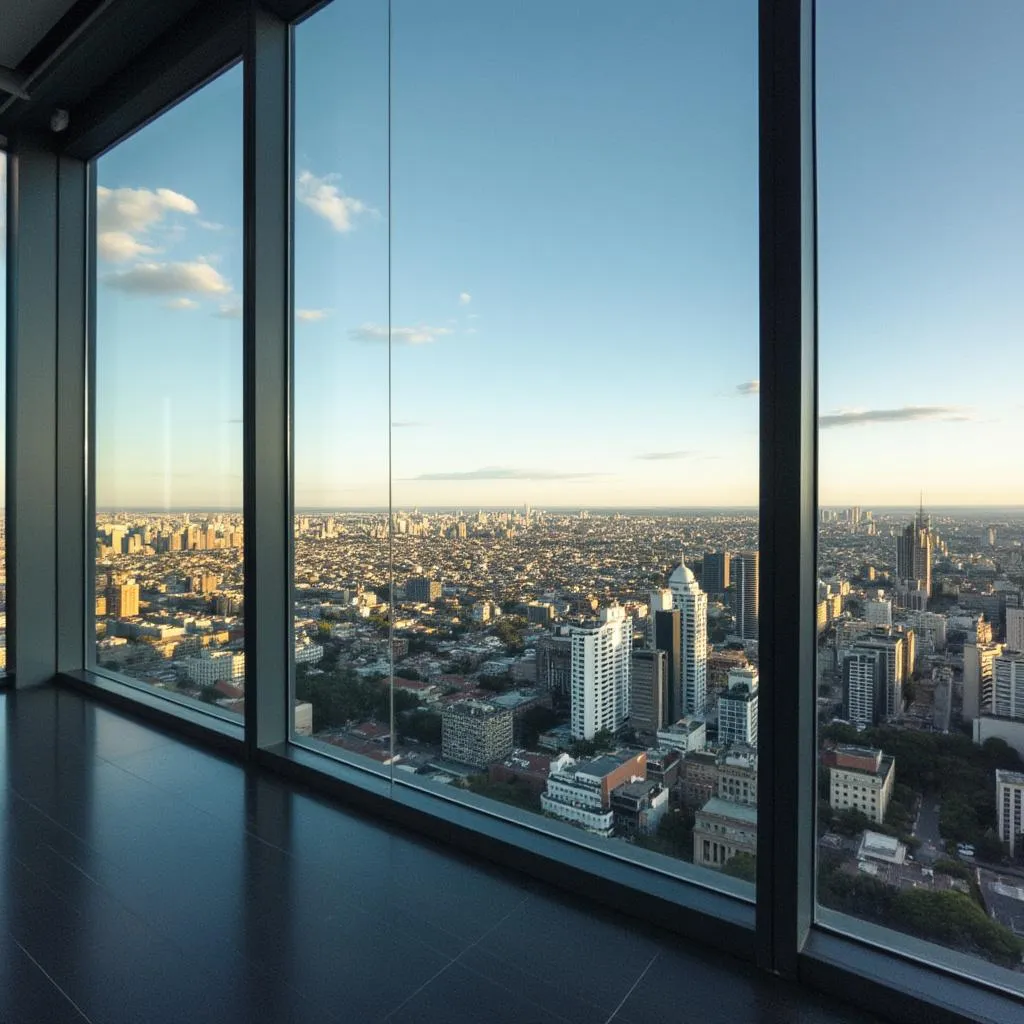 Vista de la ciudad de Buenos Aires desde la oficina